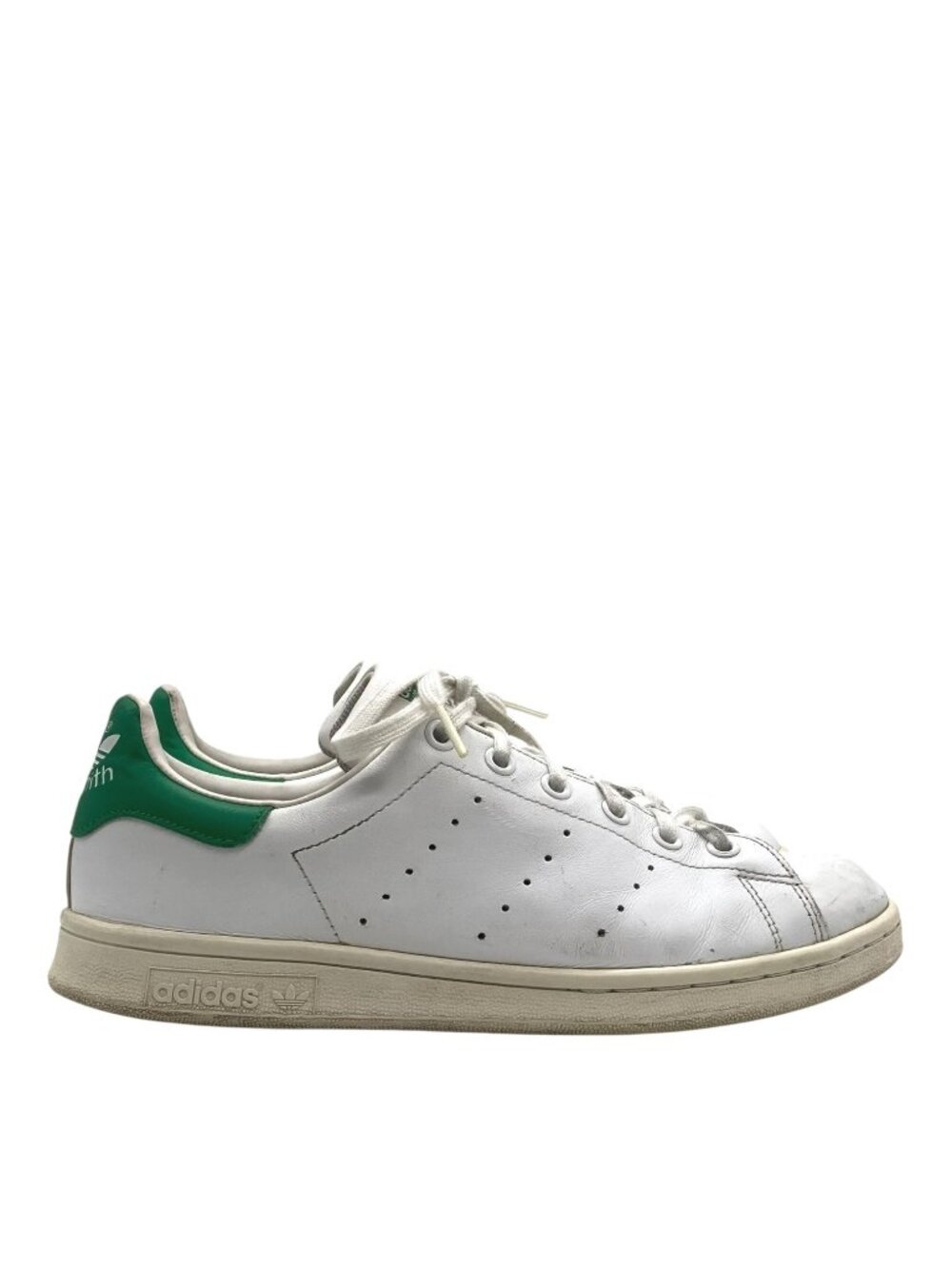 Adidas Stan Smith 80s Sneakers Youth 6.5 White Green Leather Minimalist Shoes